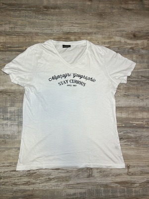 Napapijri Geographic V-Neck T-Shirt white size S used