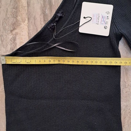 Z Studio Women's One-Shoulder Blouse New, Size M, Black