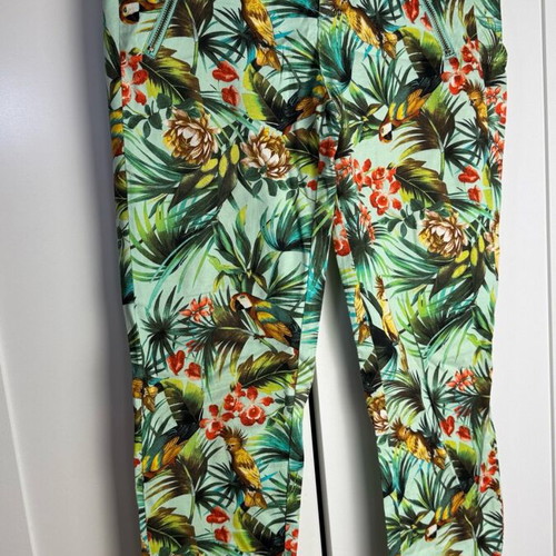 Zara women's pants used, size 36 multicolor green