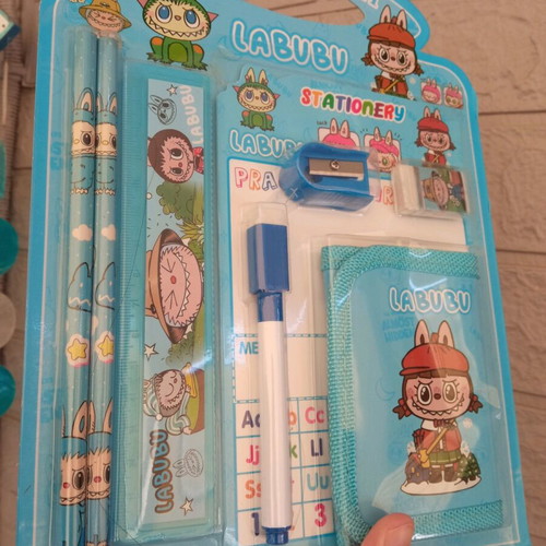 Labubu/Lafufu Blue Stationery Set Sealed