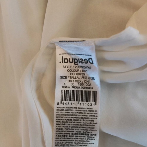 Desigual shirt size XL like new with Love the World embroidery