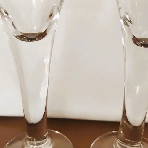 Boda Snubbar Crystal Liqueur Glasses New Vintage Set of 2