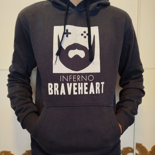 Unboxholics Hoodie used, Inferno Braveheart official logo, size S, blue