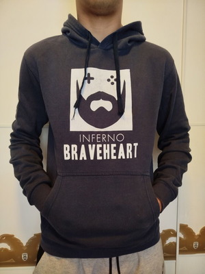 Unboxholics Hoodie used, Inferno Braveheart official logo, size S, blue
