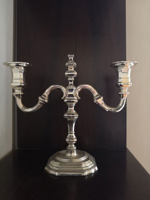 BMF-West Germany silver-plated 2-candle candlestick used