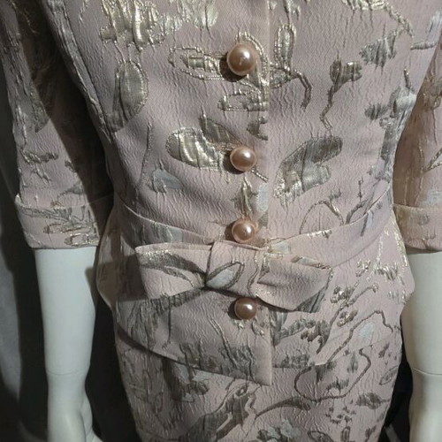 Forel dress with matching jacket like new, size 36, pink and gold