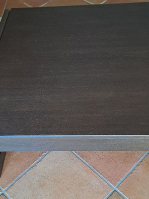 Solid walnut coffee table new with glass top