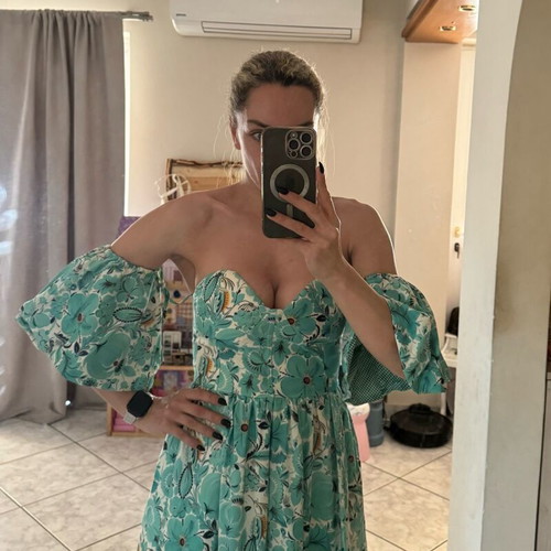 Karavan dress like new, green, size S with detachable sleeves