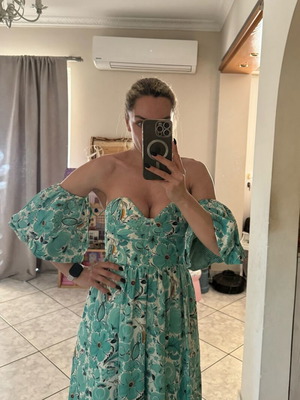 Karavan dress like new, green, size S with detachable sleeves