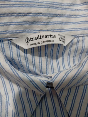 Stradivarius ολόσωμη φόρμα μέγεθος M σαν καινούργιο, άσπρο και μπλε
