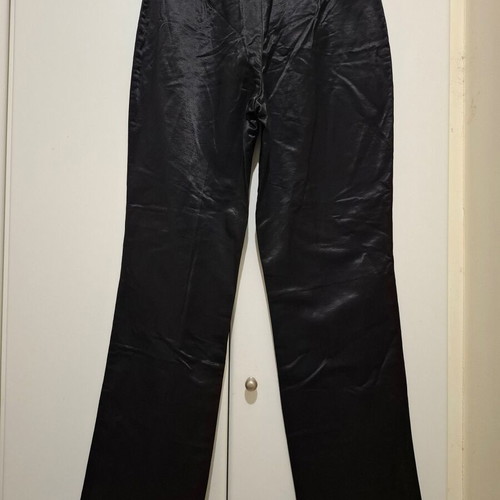 Y2K Trussardi Black Straight Pants Mid Rise Size 44 New