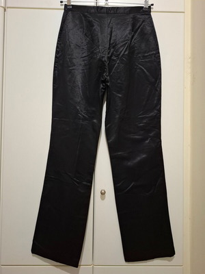 Y2K Trussardi Black Straight Pants Mid Rise Size 44 New