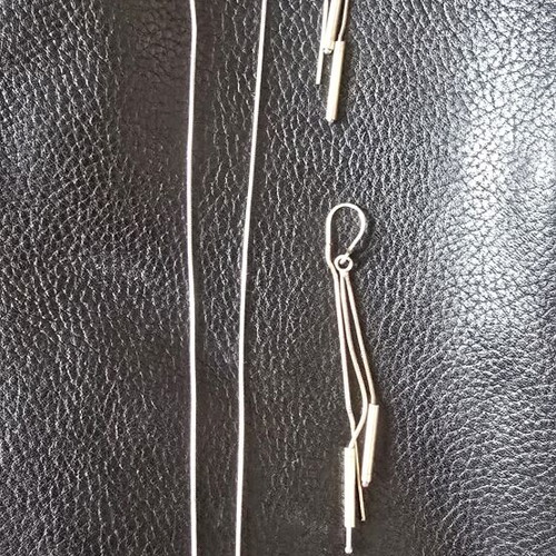 Silver necklace and earrings set like new