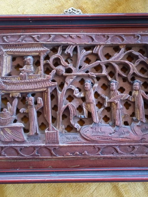 Chinese old wood carving like new, dimensions 26x36