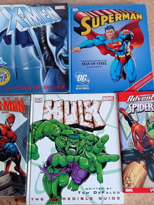 Superhero comic guides like new in English with Spider Man story gift