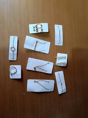 Gold jewelry set of 9 unused from Sinsay