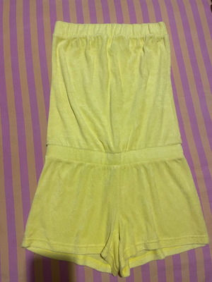 Terry one-piece like new, size M, yellow