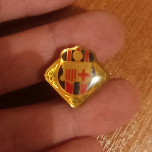 Barcelona and Real Madrid badges used, set of 2