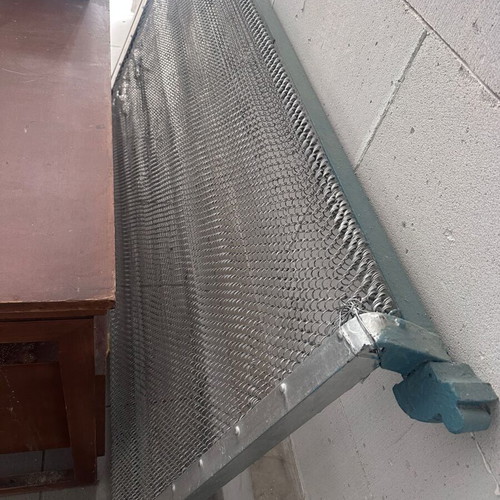Vintage iron bed used, single, heavy and well-preserved