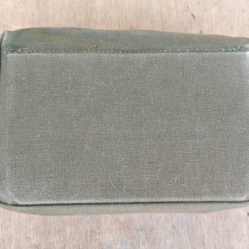 Money transport bag used, Trapeza Pisteos vintage canvas with lock