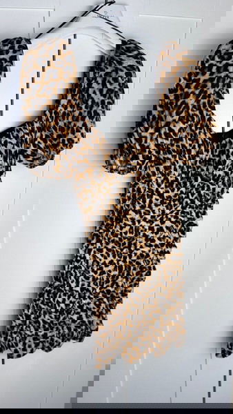 Φόρεμα mini  Zara νούμερο medium λεοπάρ animal print