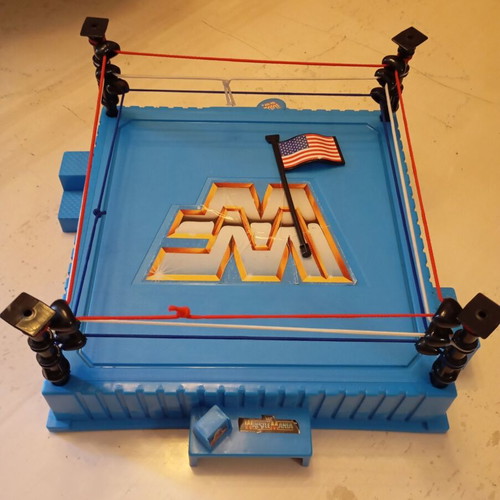 WWF Official Wrestling Ring vintage Hasbro 1990-91 used collectible
