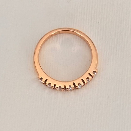 Half-Eternity Ring Rose Gold K18 with Diamonds like new