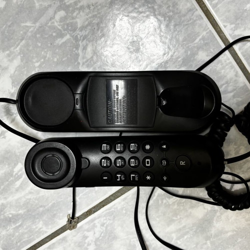 Corded Home Phone set used, black