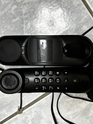 Corded Home Phone set used, black