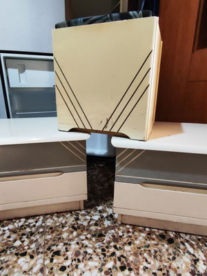 Bedside tables and stool set, 2 bedside tables and 1 stool
