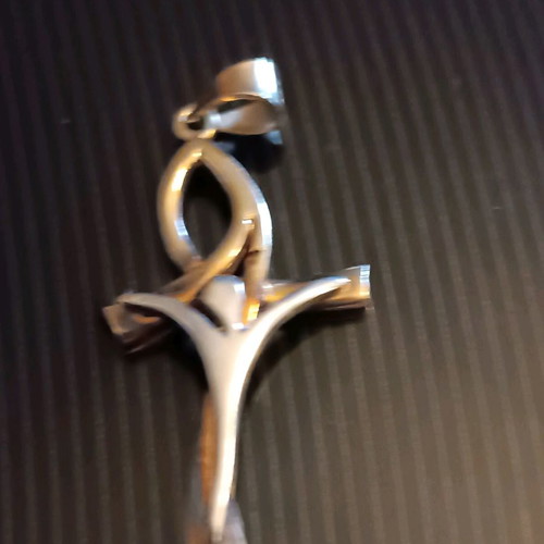Gold cross 14k used, yellow and white gold 4.5 grams
