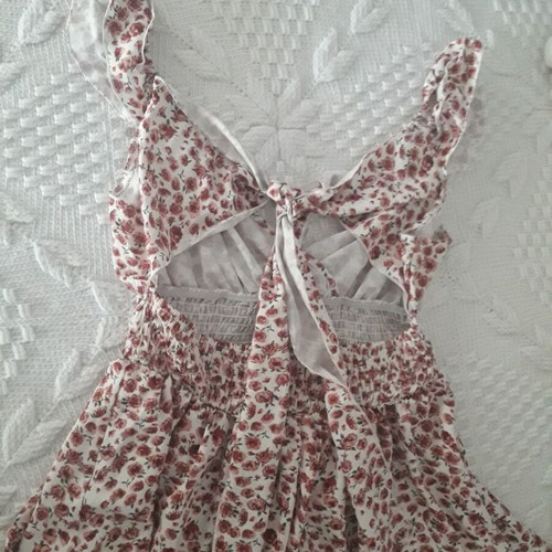 Box Now Dress new, wrap style with ruffles and adjustable tie