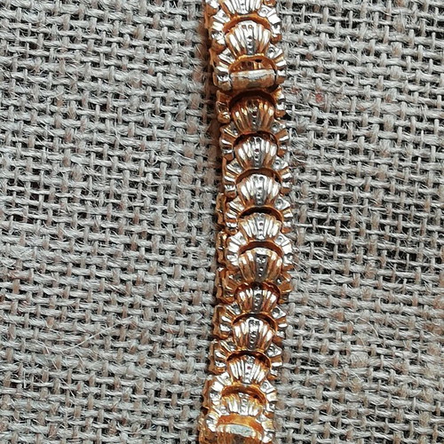 Gold-plated stainless steel bracelet with small zircons new