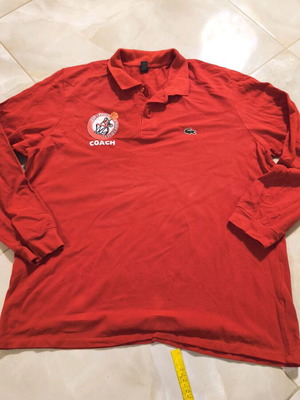 Long-sleeve shirt 100 cotton used, red, XXL