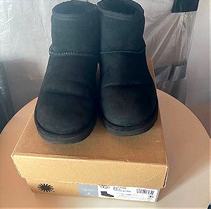 Γνήσιες μπότες Ugg μαύρες mini αδιάβροχες 39