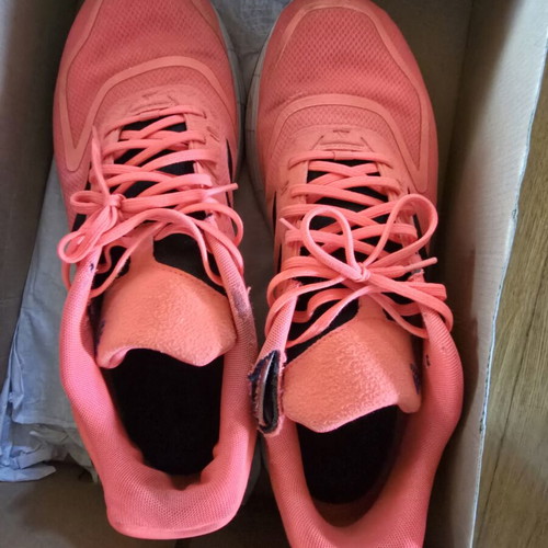 Adidas Duramo 10 athletic shoes used, size 47, bright orange