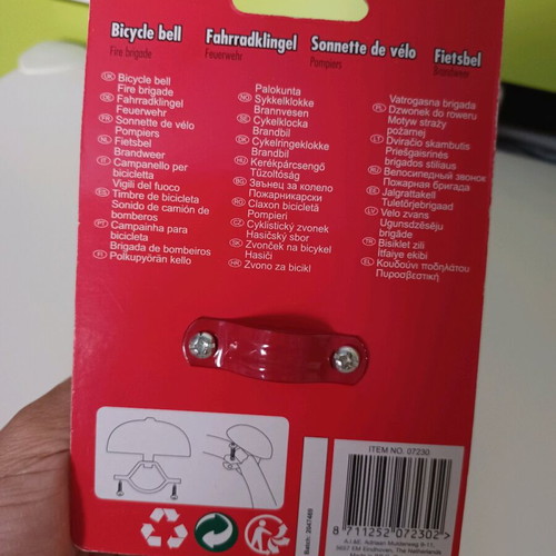 Metal bicycle bell new with red fire truck design OEM