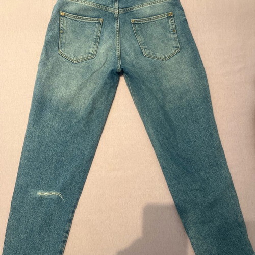 Zara jeans used with rips size 34, blue, with zipper