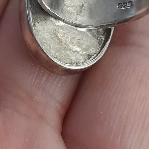 Vintage large 925 silver ring handmade, like new