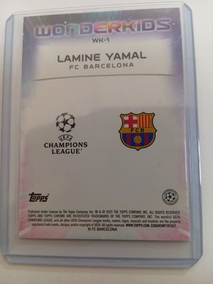 Κάρτα Lamine Yamal Barcelona Wonderkinds σαν καινούργιο