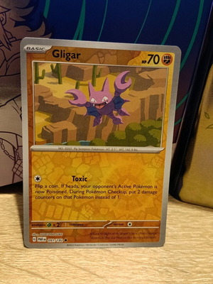 Κάρτα Pokémon Gligar (PAR 091) σαν καινούργιο, Paradox Rift singles, reverse