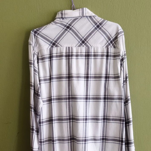 Livergy men's shirt medium used, cotton, white and blue