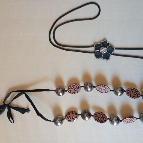 Modern long necklaces set of 2 like new
