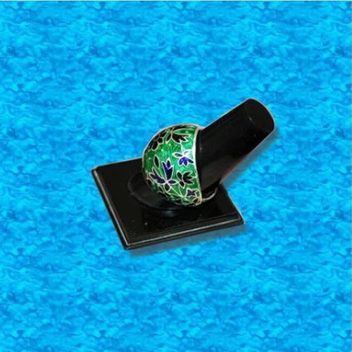 Old Indian Silver Ring with Enamel like new, multicolored