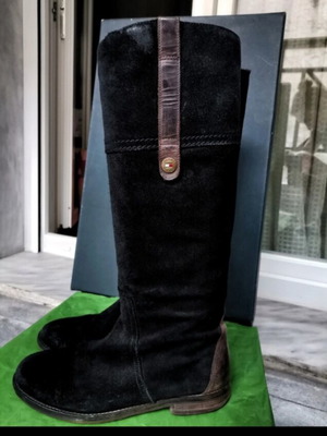 Tommy Hilfiger leather high suede boots with zipper
