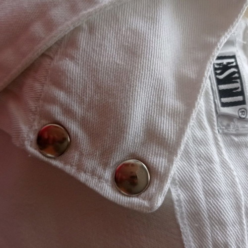 Esti white short skirt made of soft denim, like new