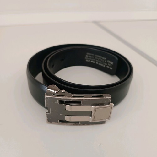 Men's leather belt black like new, length 115 cm