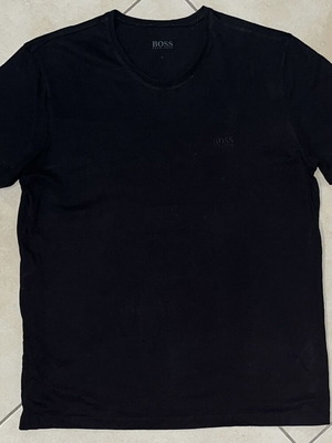 Hugo Boss Men T-Shirt black classic logo print size L