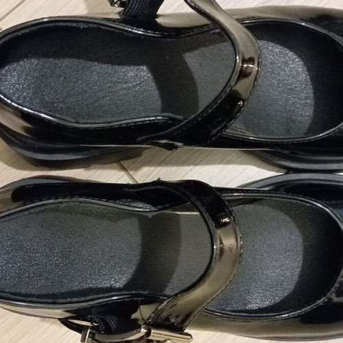 Loafers platform moccasins with buckle patent leather like new size 38-39 black