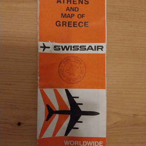 Athens - Greece tourist road map like new 56x78